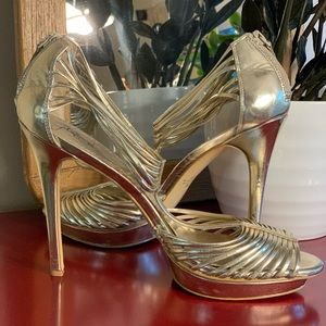 Strappy Gold Heels